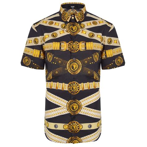 versus versace belt print shirt|versace vs men sale.